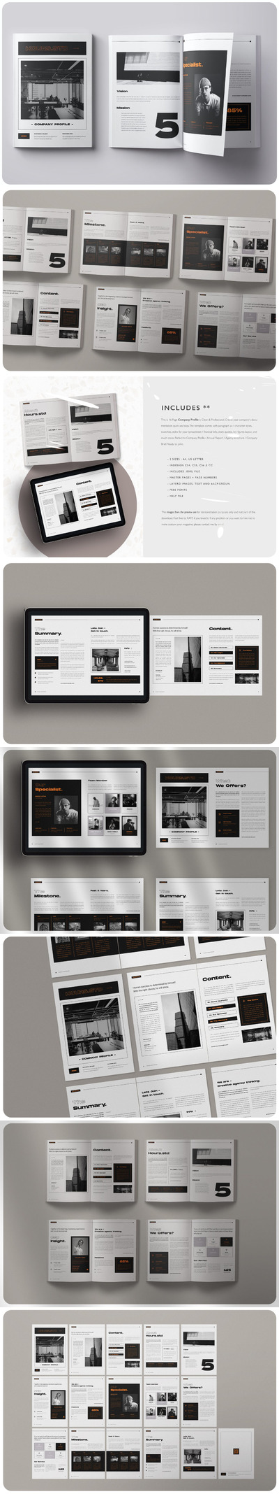 时尚高端多用途的高品质商业商务品牌手册画册宣传册杂志房地产楼书设计模板