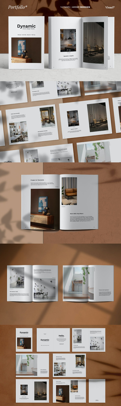 时尚高端简约清新摄影作品集品牌手册宣传册画册房地产楼书设计模板