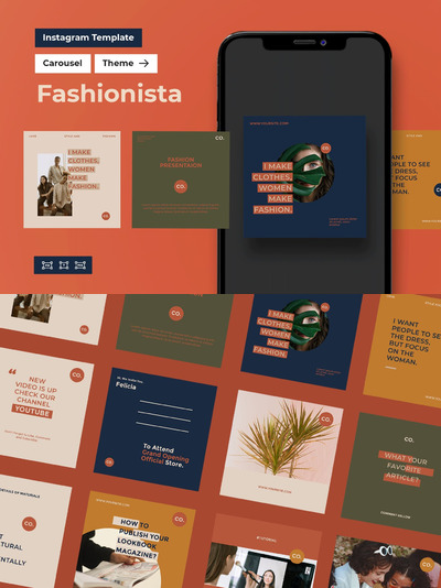 优雅时尚高端多用途高品质Instagram社交媒体banner海报设计模板集合-PSD