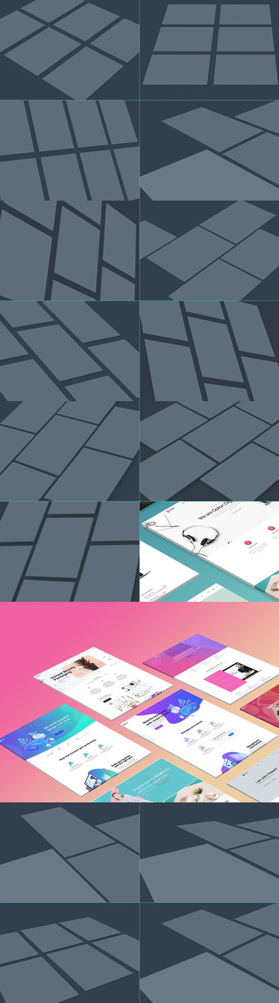 透视角度网站设计样机（PSD）