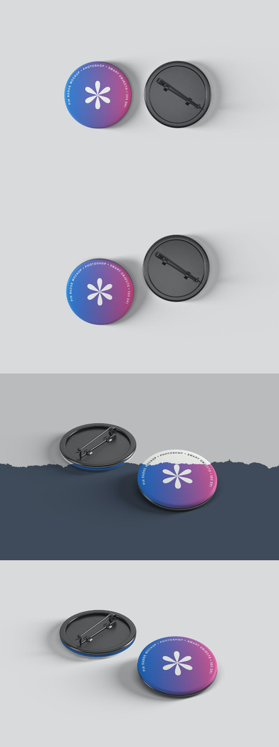 别针徽章设计样机（PSD）