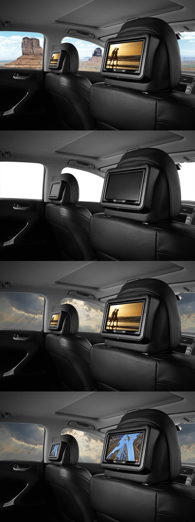 真皮内饰汽车车内屏幕模型（PSD）