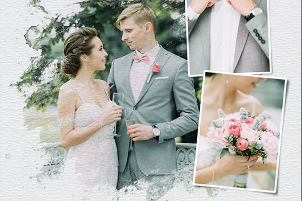 家庭摄影照片画框相框PSD模板