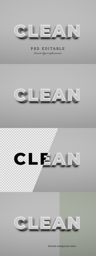 多用途3D立体字图层样式