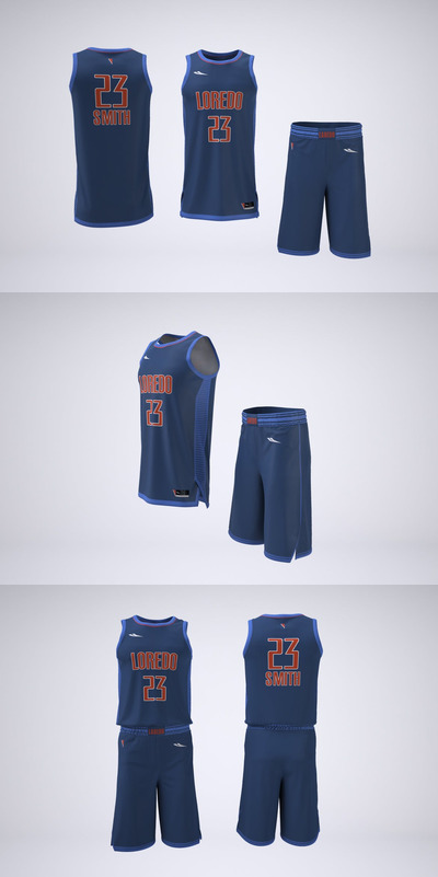 篮球队队服模型样机（PSD）
