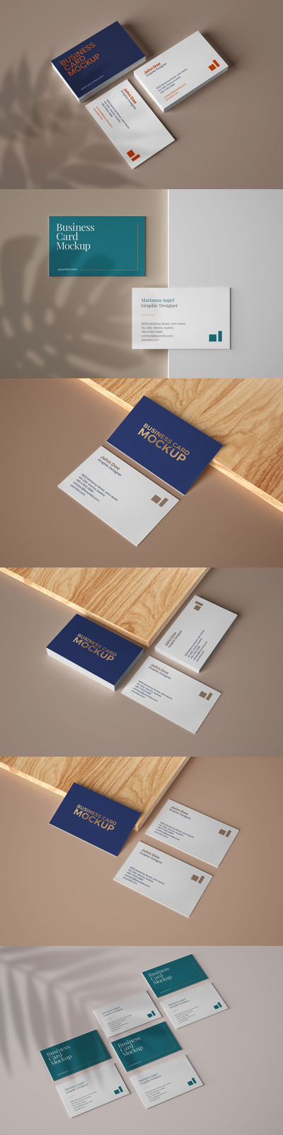 优雅名片模型套装样机（PSD）