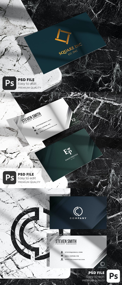 大理石模型套装名片样机（PSD）