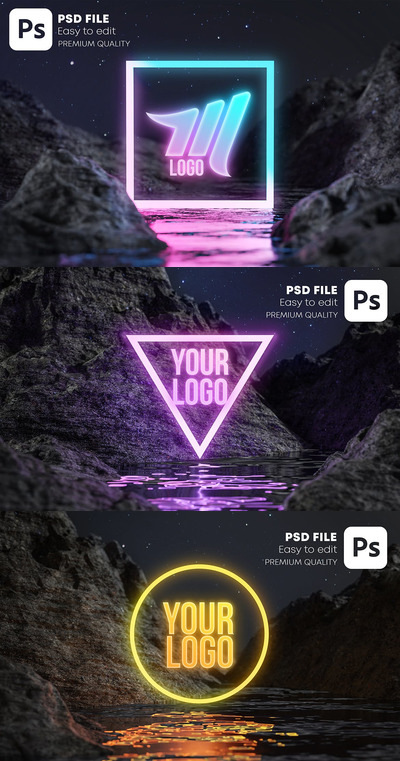 霓虹水地形标志模型集样机（PSD）