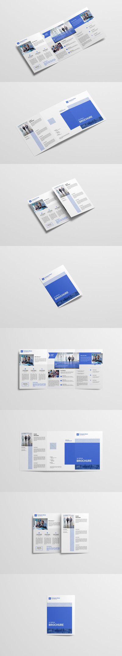 A4/A5 三折小册子模型样机（PSD）