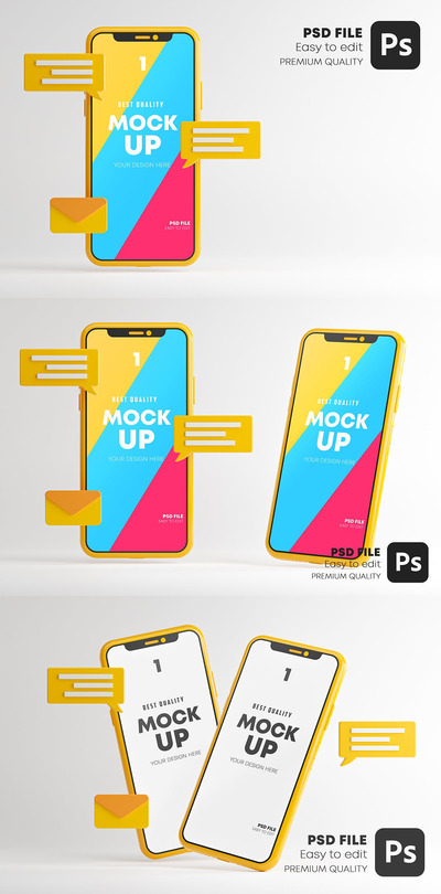 信息对话应用智能手机模型集样机（PSD）