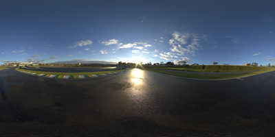 赛车跑道日出场景HDR图片（exr）