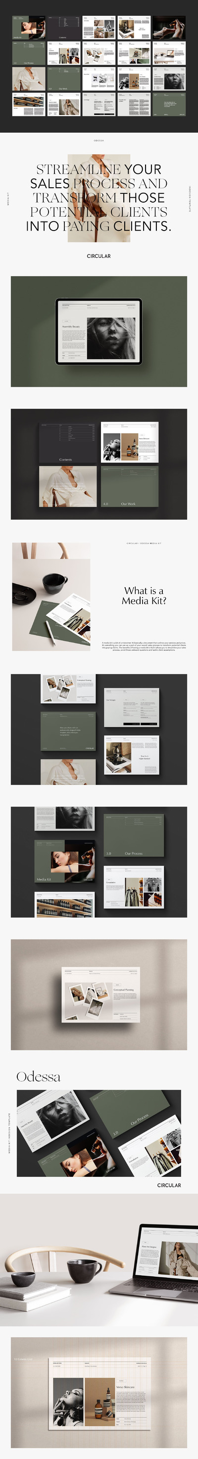 极简主义风品牌指南服务手册媒体套件