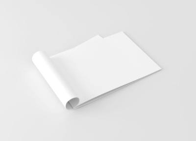 A4尺寸横向宣传册模型