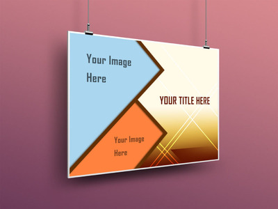 悬挂在天花板上的横幅模型