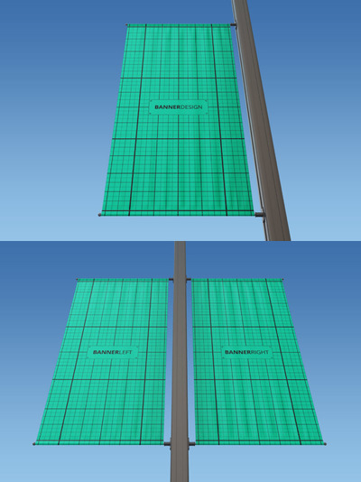 灯柱横幅模型设置