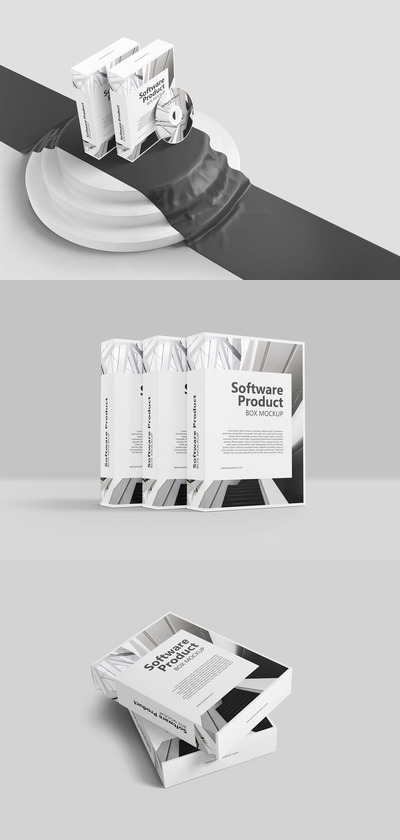 软件产品盒设计样机（PSD）