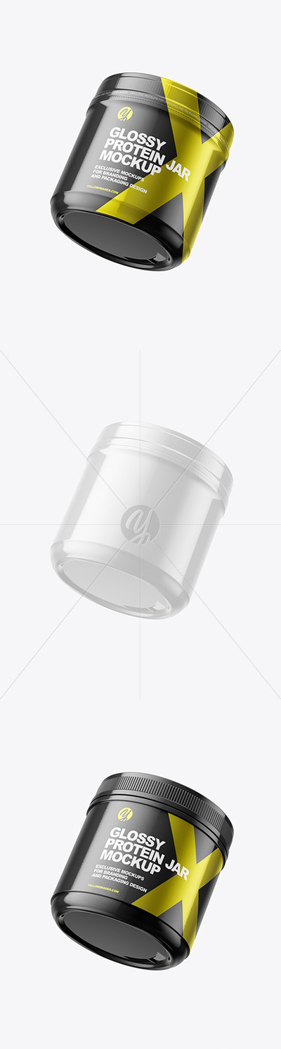 光滑面蛋白质粉罐标签设计样机