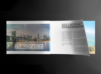 风景杂志或产品目录模型