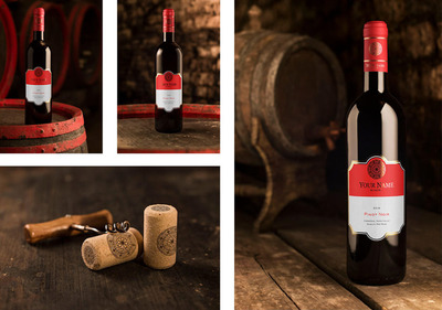 高级红酒瓶展示样机