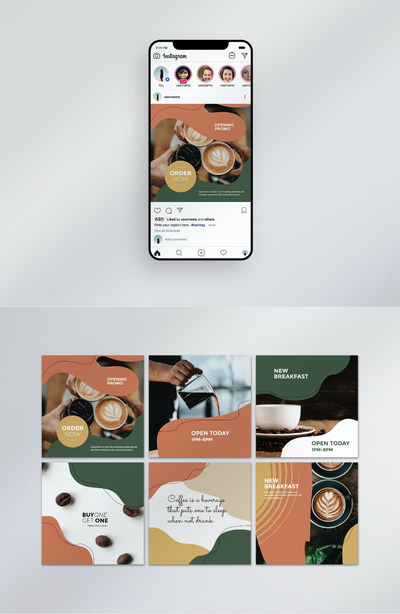 优雅色块风格社交媒体广告模板（PSD）