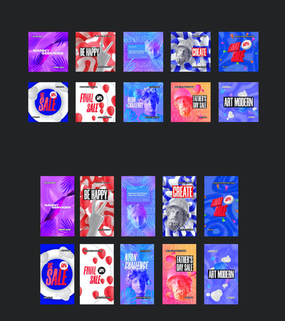 时尚艺术风格的社交媒体模板（PSD）