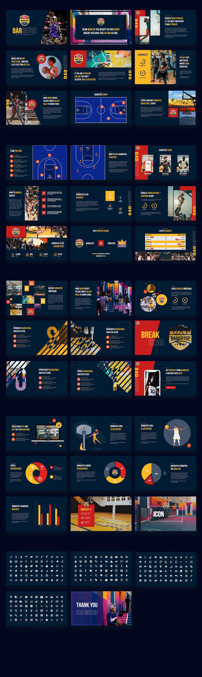 篮球运动PPT模板（PPTX,PDF）