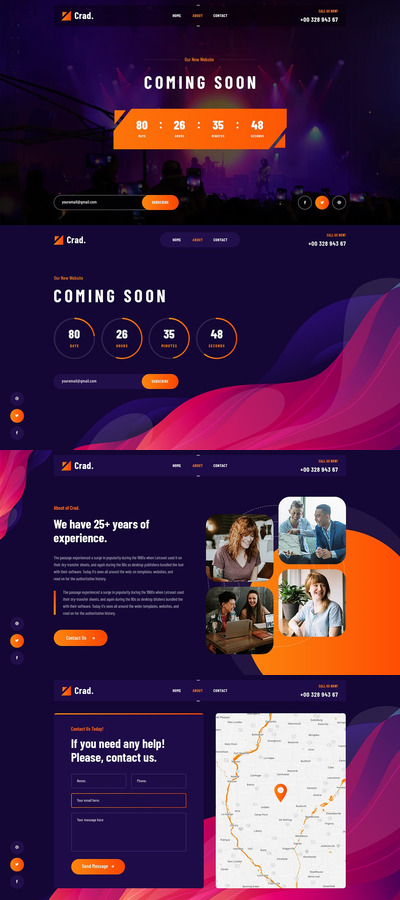 有创意的网址即将开通网页模板（PSD）