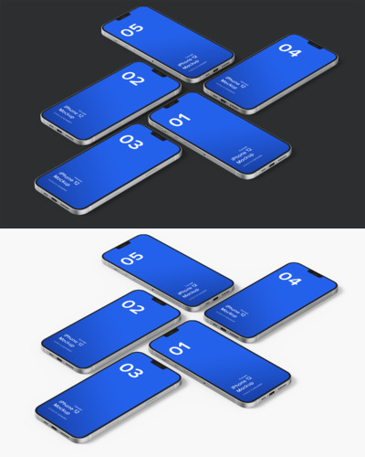 透视角度 iPhone12 样机（PSD）
