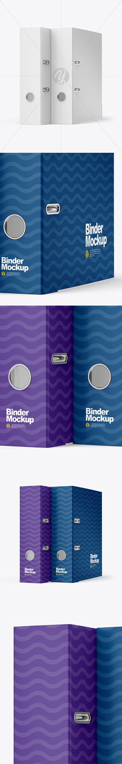 两个活页文件夹&档案夹外观设计样机模板