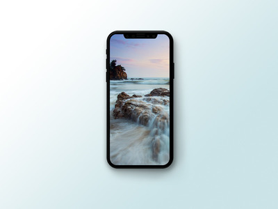 矢量化的iPhone X与阴影模型