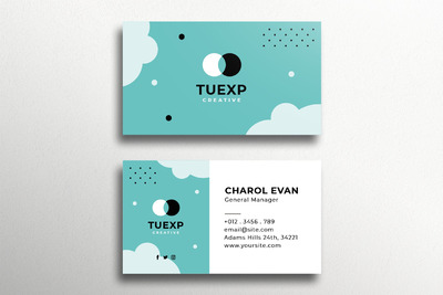 时尚简约的名片设计模板（AI）