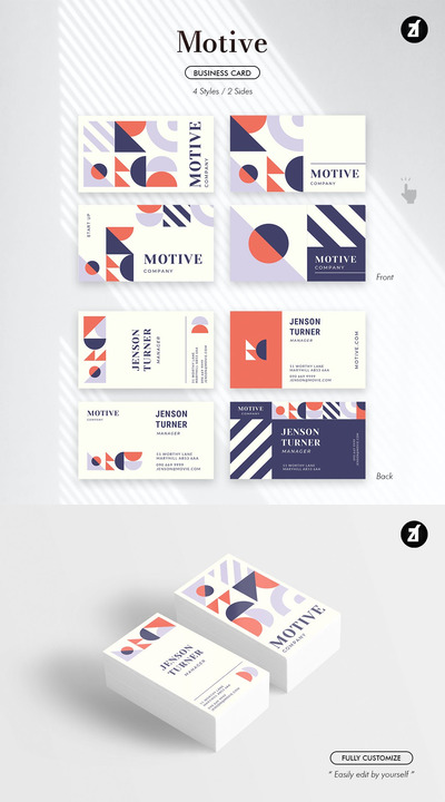 完美的品牌标识与现代和立体设计的概念模板（AI,EPS,PDF,PSD,JPG）