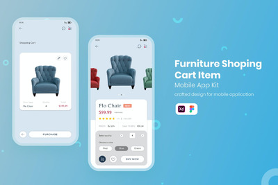 居家家具电商APP UI（XD,FIG）