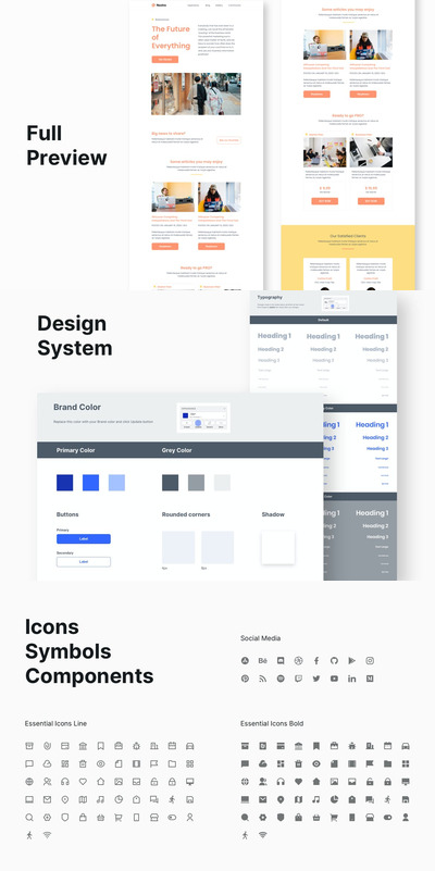 新闻资讯相关的网页模板下载（FIG,XD,PSD,SKETCH）