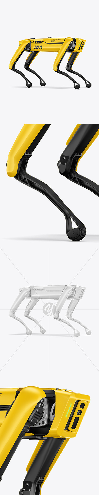 智能四腿大狗机器人外观设计样机模板