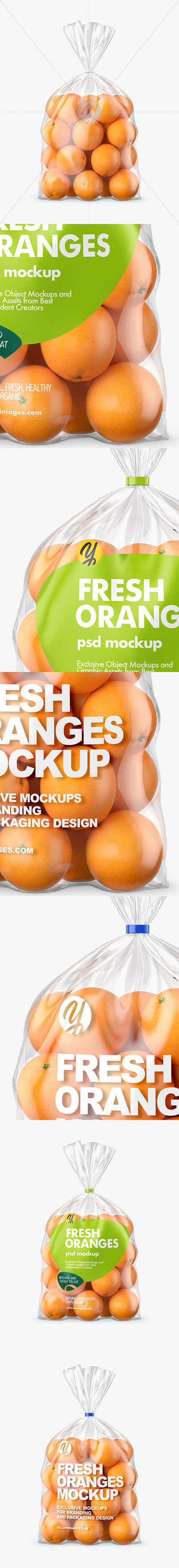 橘子塑料包装袋标签设计样机