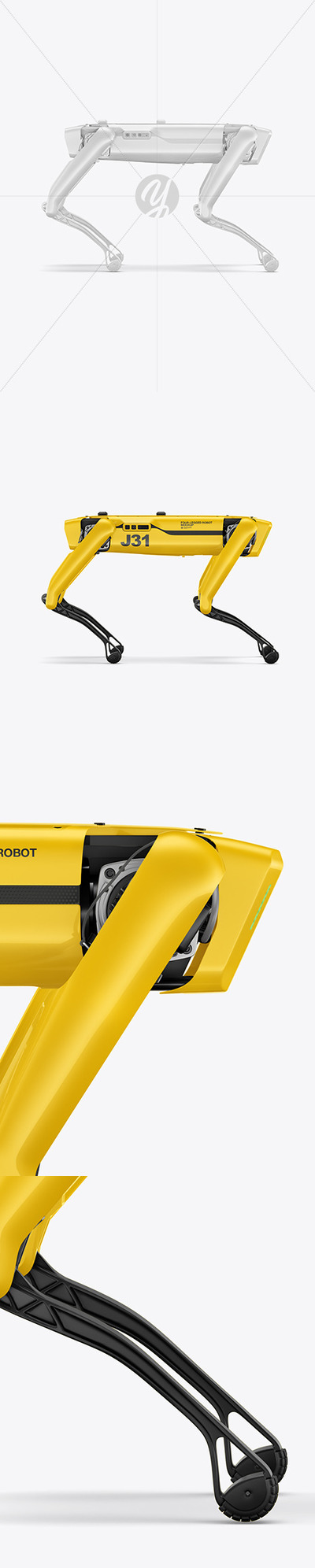 四腿大狗机器人外观设计正视图样机