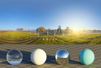 乡村秋季早上的阳光天空HDRI图下载（hdr）