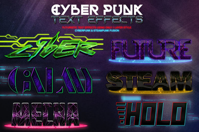 朋克个性文字图层样式（ATN）