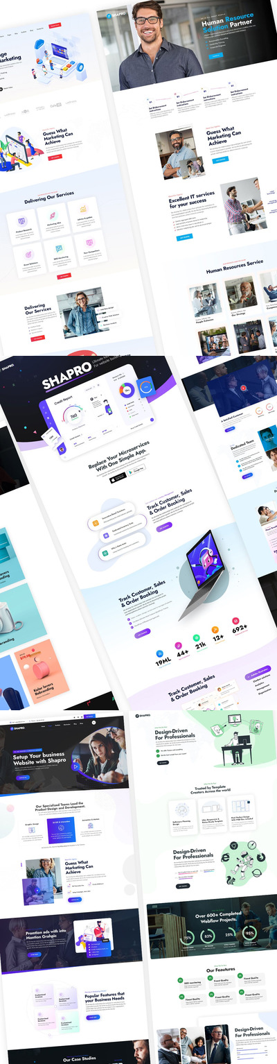 干净简单的企业网站PSD模板（PSD）