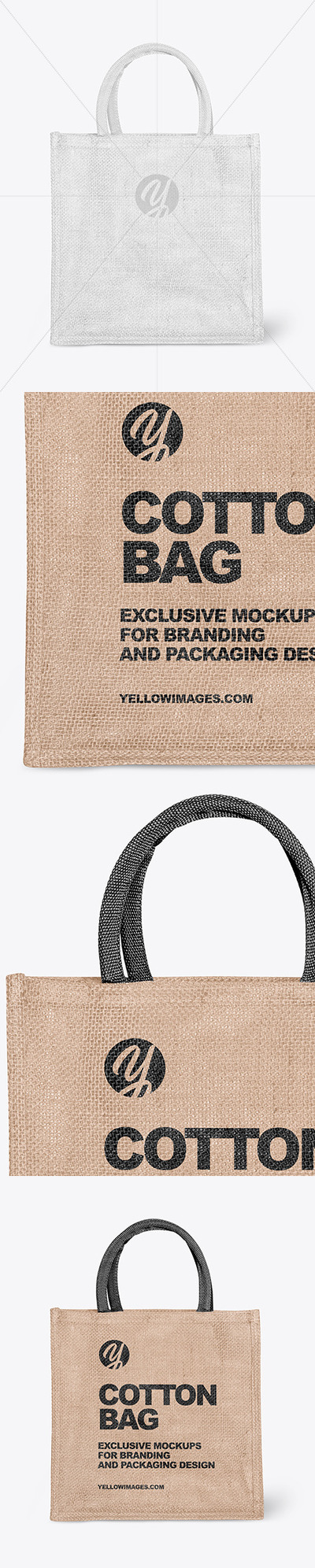 棉布帆布购物袋标签设计样机模板