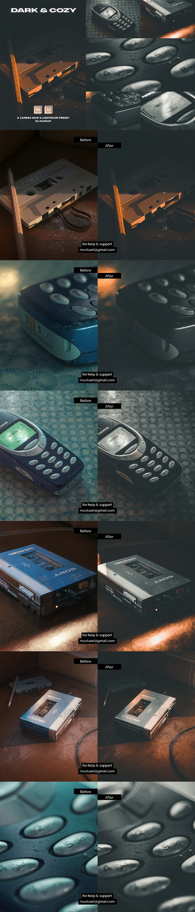 暗淡&舒适色调效果照片调色LR预设[xmp]