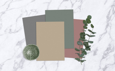 桌上的卡片展示样机