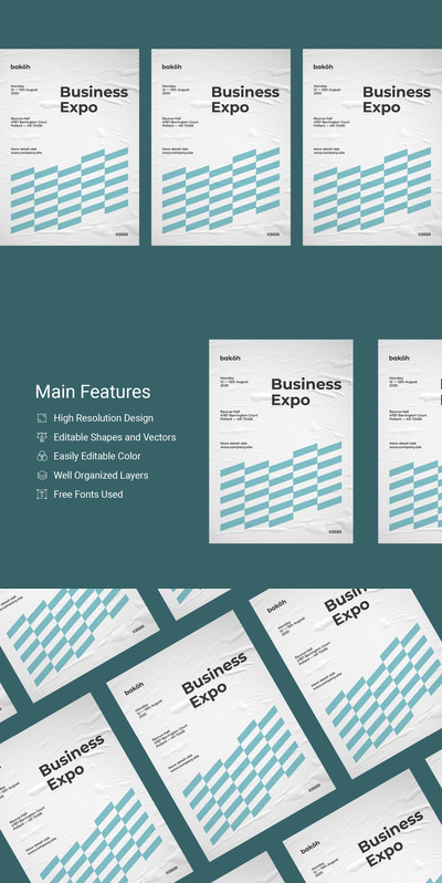 简约时尚个性海报模板下载（PSD,AI,EPS,PNG）