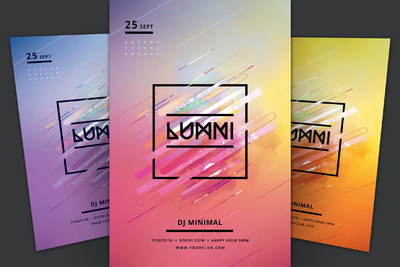 时尚音乐会海报模板下载（PSD）