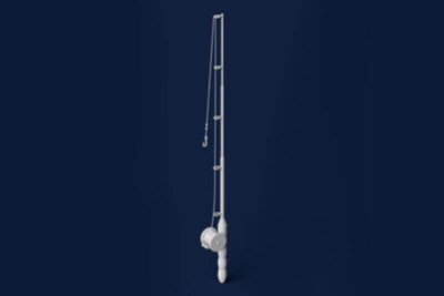 带线的钓鱼竿C4D模型下载（FBX）