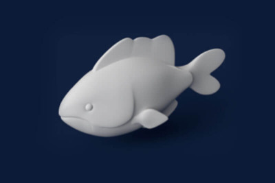 常规形态的野生鱼鲫鱼C4D模型（FBX）