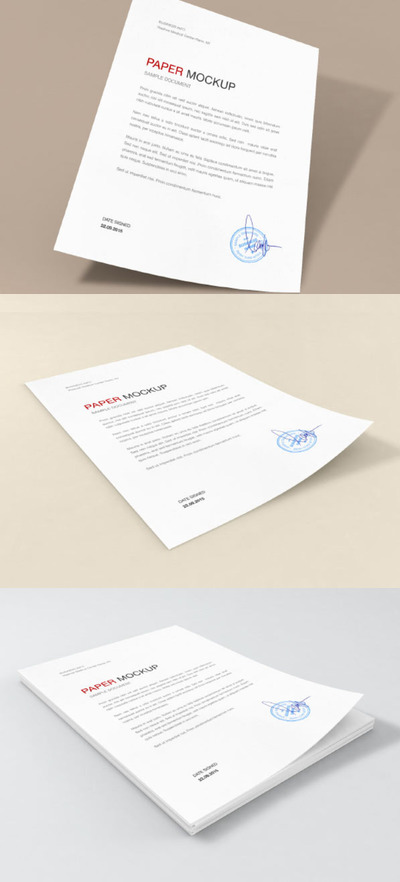 纸张文件产品样机
