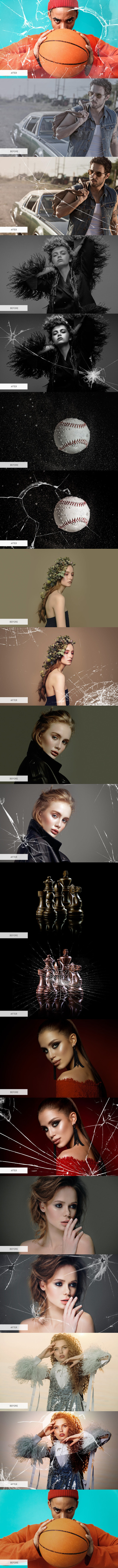 破碎玻璃照片ps叠层素材