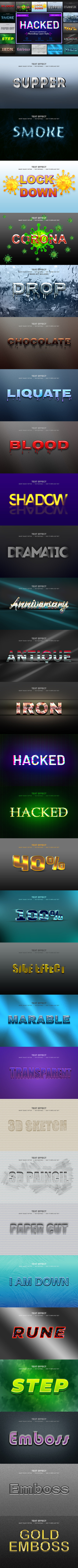 30款不同风格的ps图层样式素材包